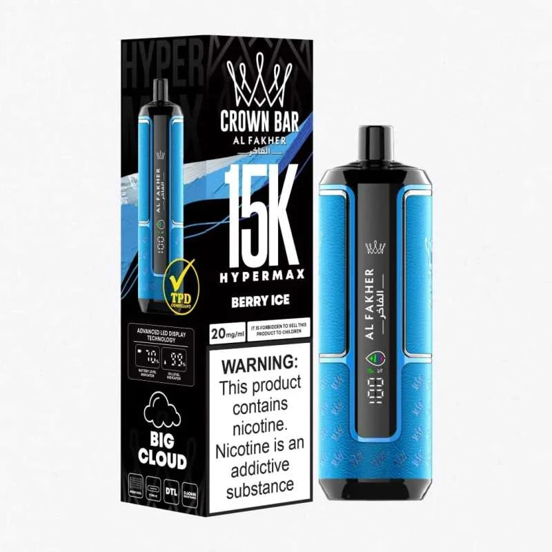 Al-Fakher-Crown-Bar-Hyper-Max-15000.webp Al Fakher Crown Bar Ice Adjust 15000 -10 packs or more - Berry blue
