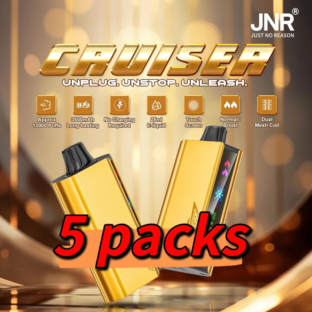Jnr-Cruiser-12k-Puff-5pack.jpg JNR Cruiser 12000 Puffs –5 packs (Ship from oversea) - Quadruple Berry