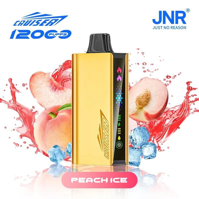 PEACH-ICE.webp JNR Cruiser 12000 Puffs –Peach Ice - Image 1
