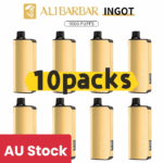 Alibarbar Ingot 9000 puffs-10 pack Multiple flavors（Ship from Sydney） - Cool Mint