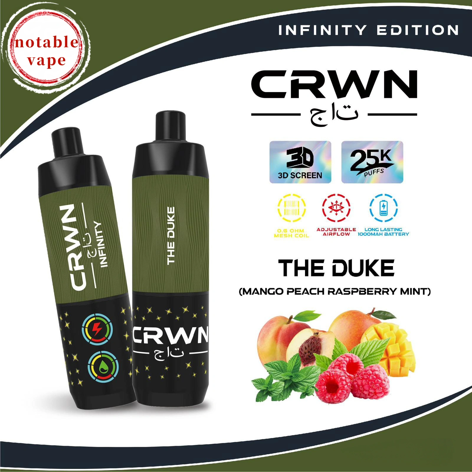 cbdb35_5960334cd5e54c90ac6dec0d82839560mv2.webp Crwn Infinity - The Duke - 25,000 - Image 1