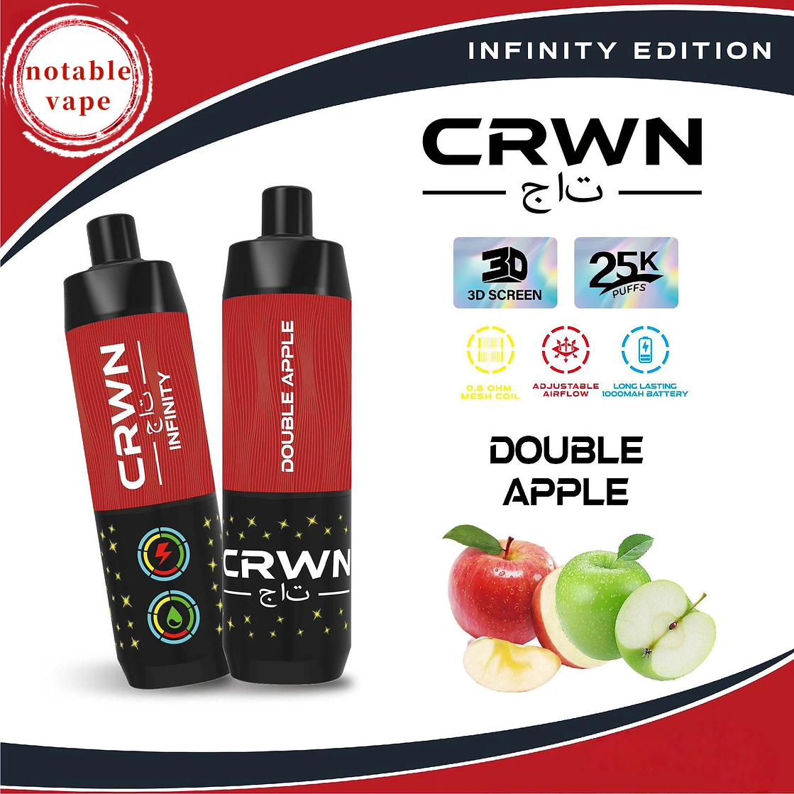 cbdb35_75ac95d7d40f4060be8312a33874077dmv2.webp Crwn Infinity - Double Apple - 25,000 - Image 1