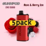 Gunnpod EVO 15k - 5 pack Multiple flavors - Blackberry Cherry Pomegranate Ice