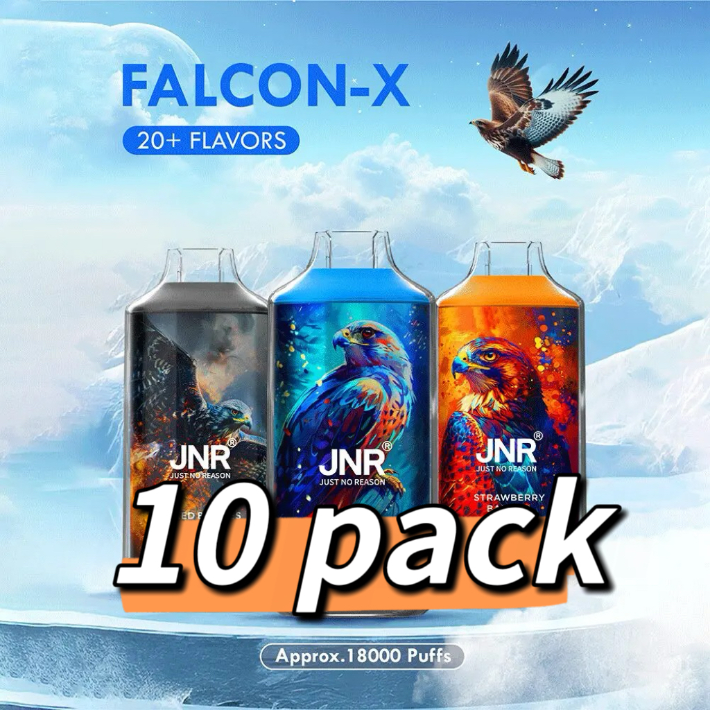 jnr-approx-18000-Puffs-10-pack.jpg JNR Falcon-X 18000 Puffs 10 Pack (Ship from oversea) - Blue Razz Ice
