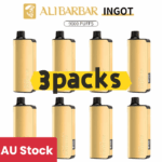 Alibarbar Ingot 9000 puffs-3 pack Multiple flavors(Ship from Sydney) - Cool Mint
